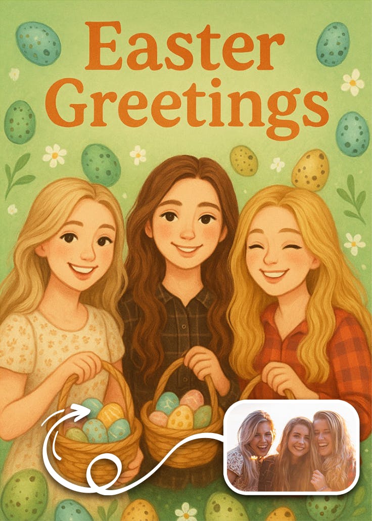 Easter greetings - easter card