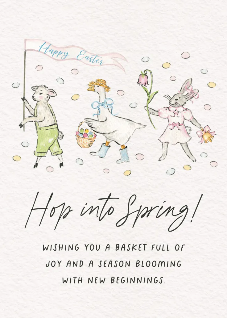 Easter parade - tarjeta de pascua