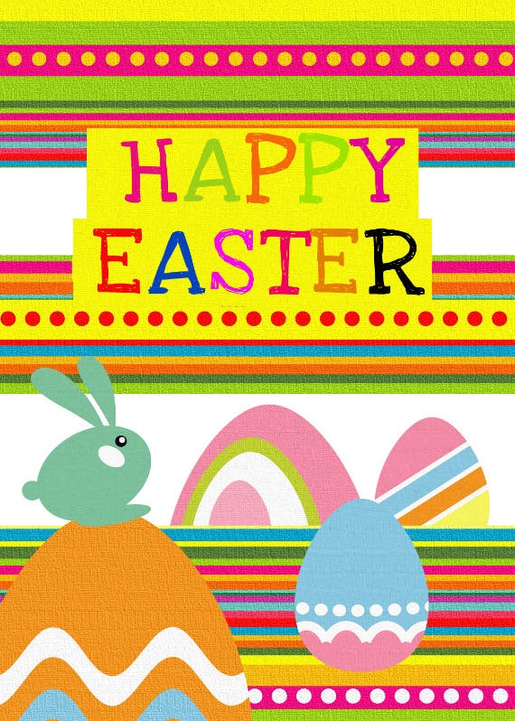 Easter stripes -  tarjeta de día festivo
