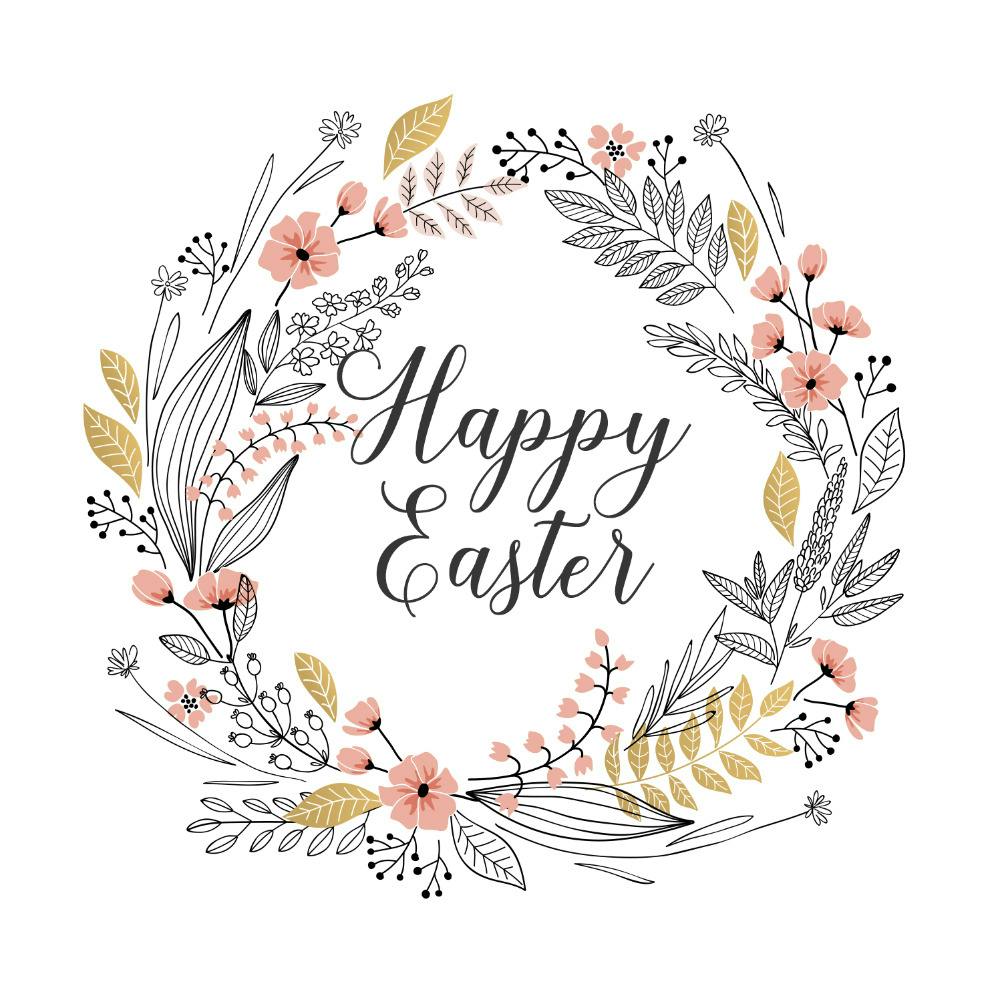Easter wreath - easter card