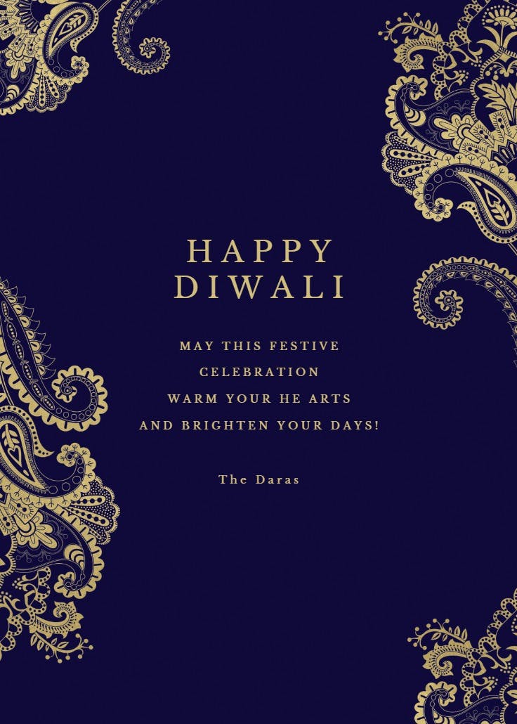 Elegant diwali - diwali card