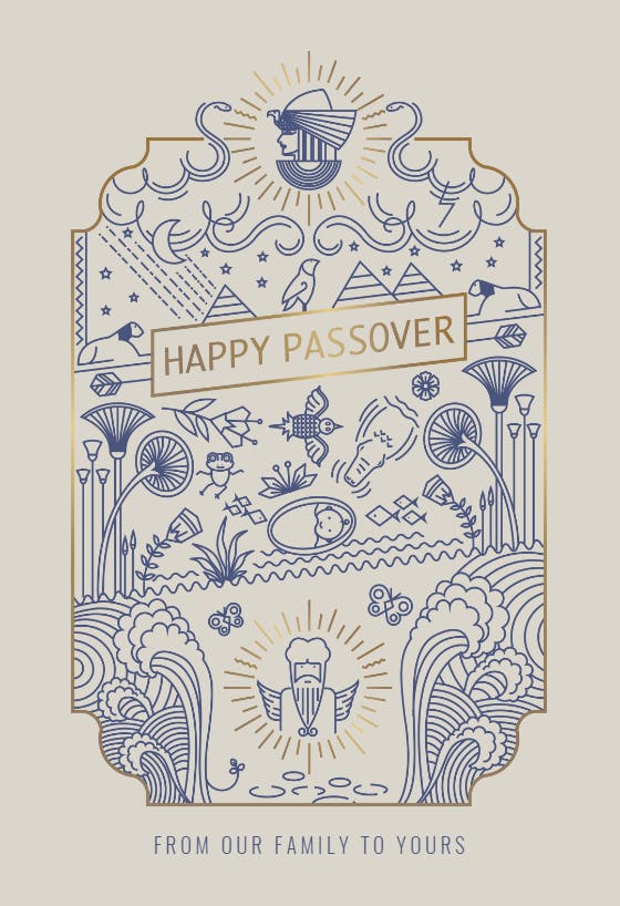 Elegant freedom - passover card