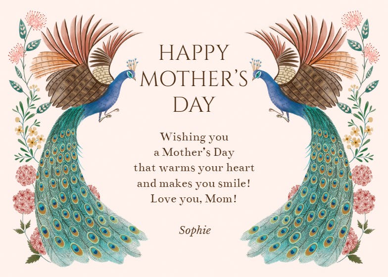Exotic beauty - mother's day card