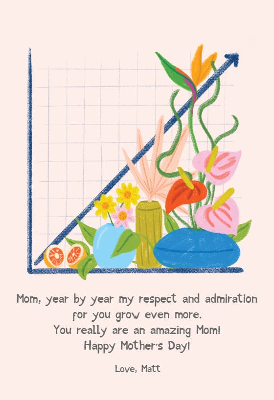 Exponential increase - mother's day card