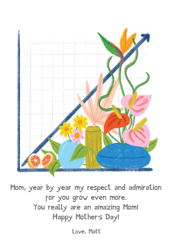 Exponential increase - mother's day card