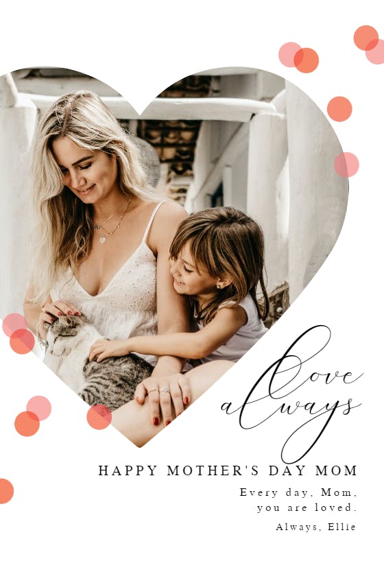Face of love - mother's day card