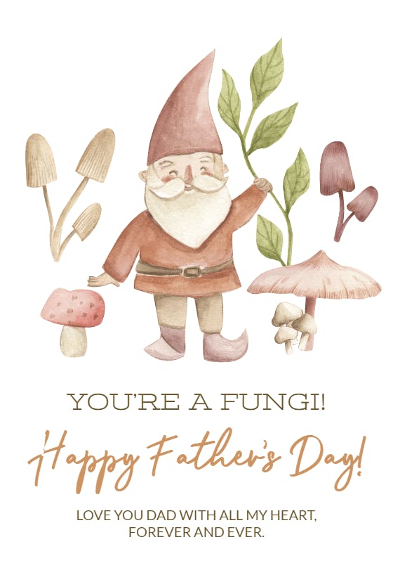 Fairies garden - father's day card