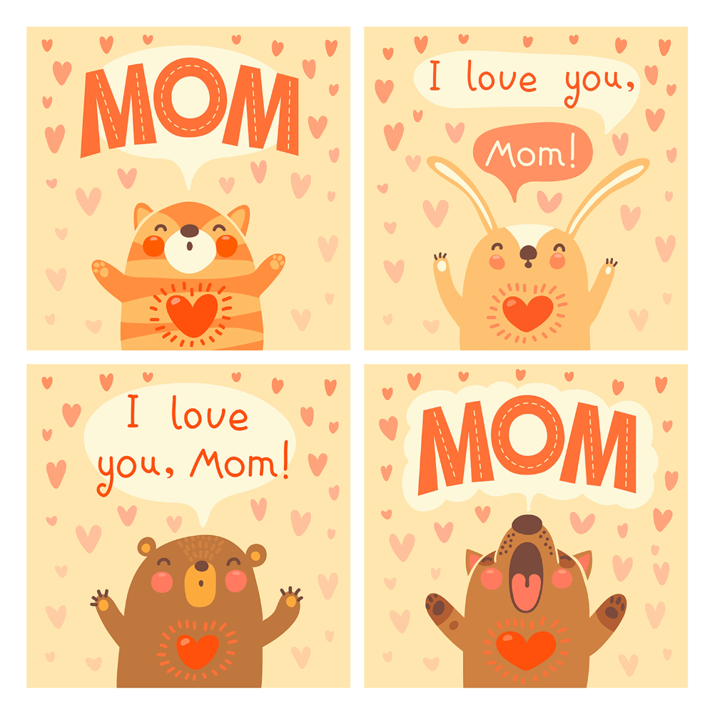 Family Quartet - Mother's Day Card (Free) | Greetings Island