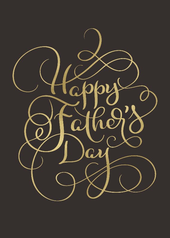 Father's day calligraphy - holidays card