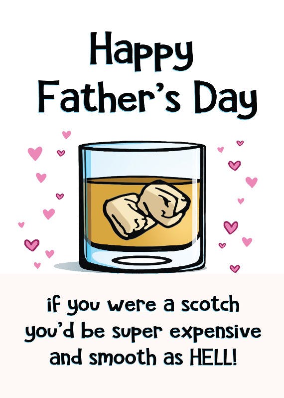 Fathers day scotch -  tarjeta del día del padre