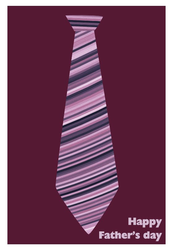 Fathers day tie - holidays card