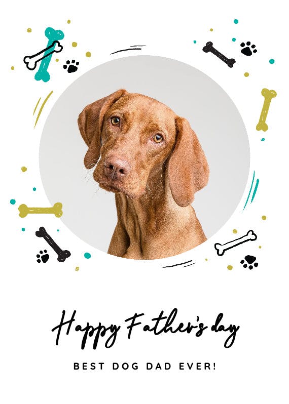 Favorite dog dad -  tarjeta del día del padre
