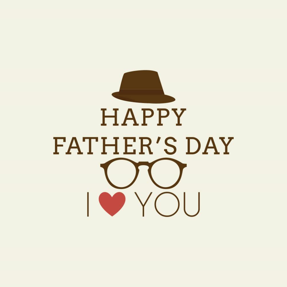 Fedora and specs - father's day card