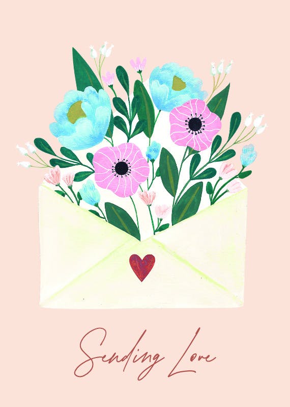 First class flowers - grandparents day card