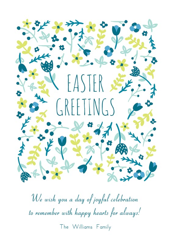 First flowers - easter card