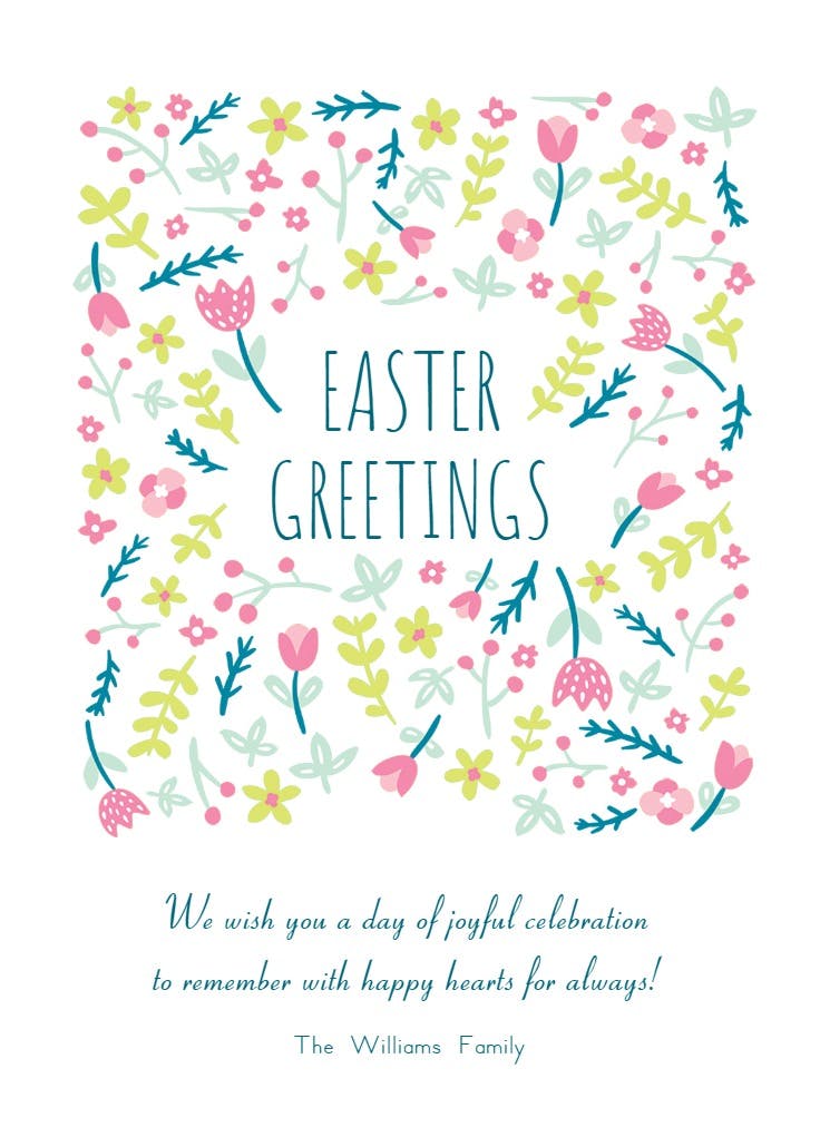 First flowers - easter card