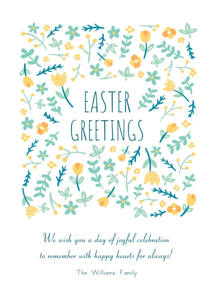 First flowers - easter card