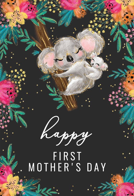 First mothers day koala - mother's day card
