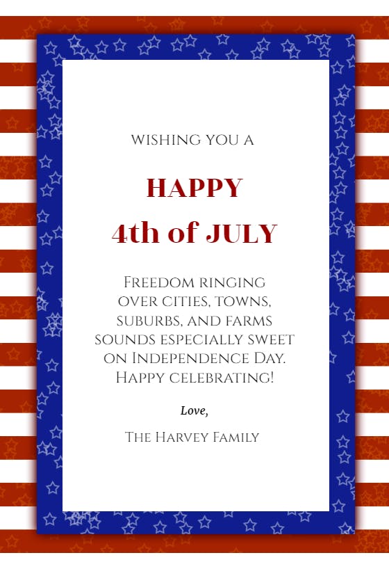 Flagged - 4th of july greeting card