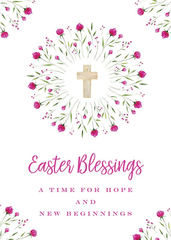 Floral circle - easter card