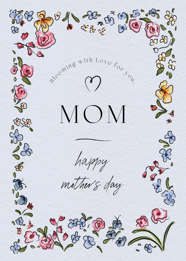 Floral Doodles - Mother's Day Card | Greetings Island