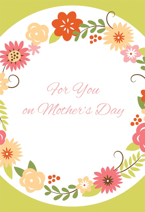 Floral fancy - mother's day card