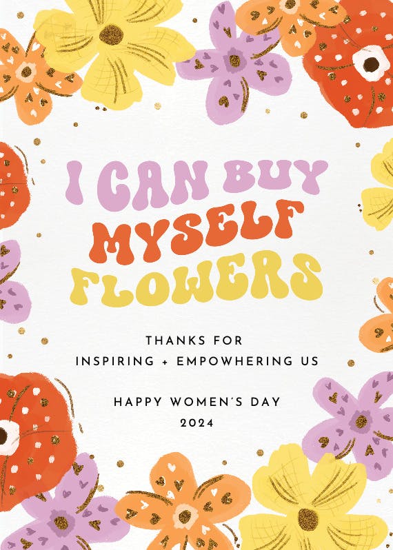 Floral grid -  tarjeta del día de la mujer