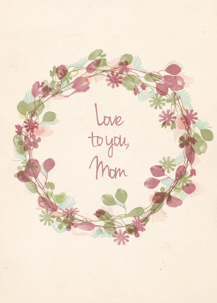 Floral loop - mother's day card