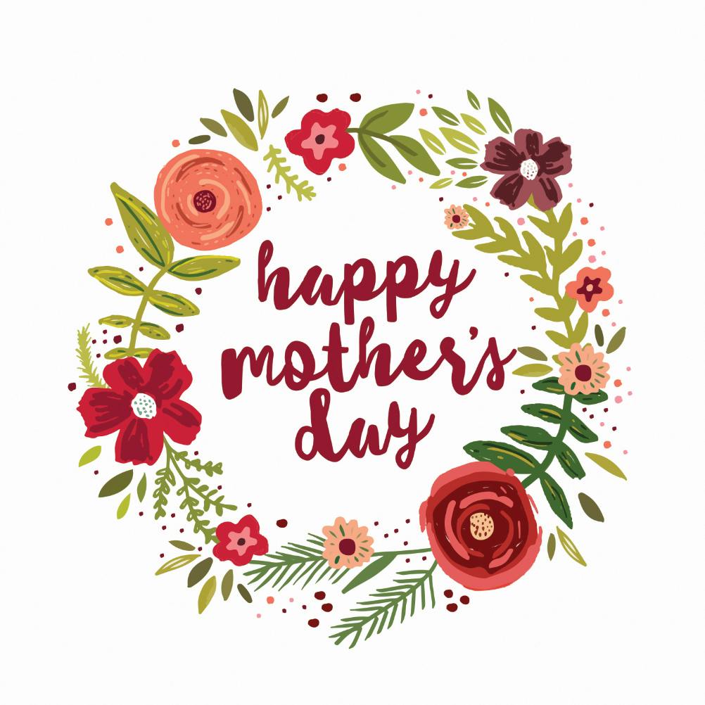 Floral love - tarjeta del día de la madre