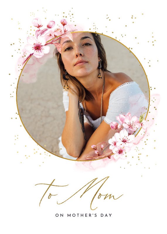 Floral sakura - tarjeta del día de la madre