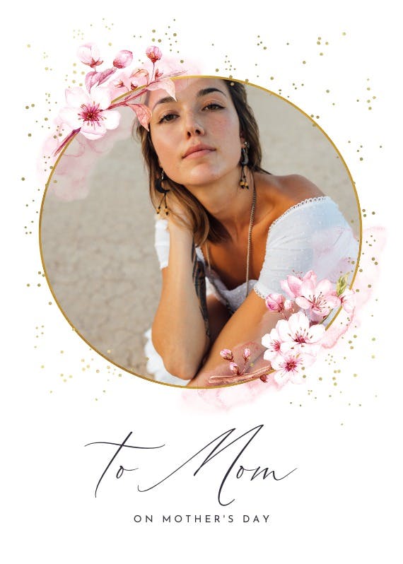 Floral sakura - mother's day card