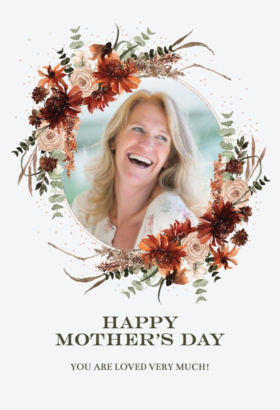 Floral terracotta frame - mother's day card
