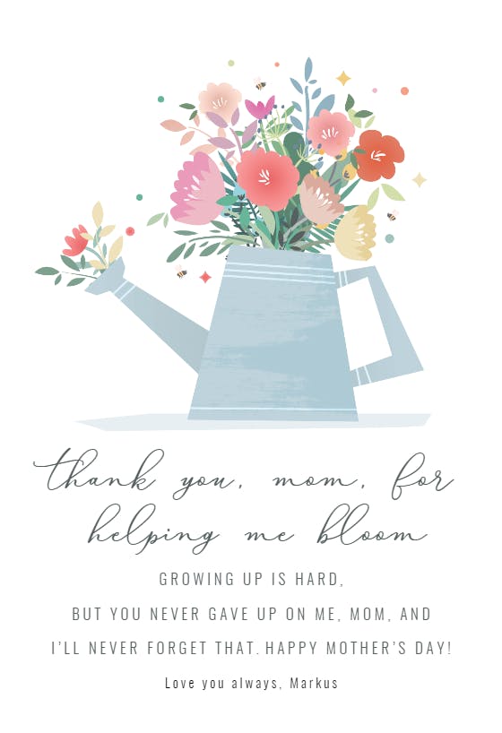 Flourishing - mother's day card