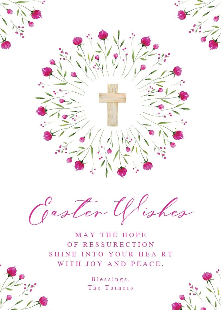 Flower circle - easter card