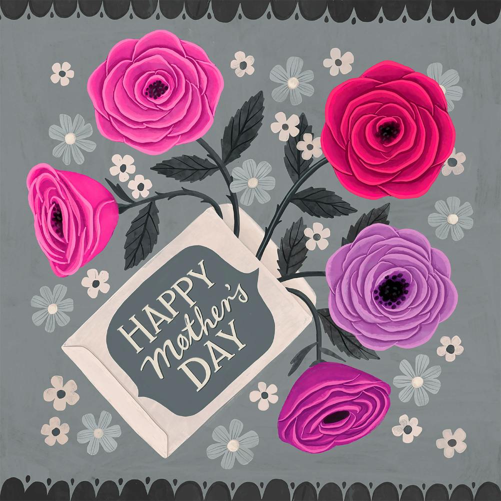 Flower surprise -  tarjeta del día de la madre