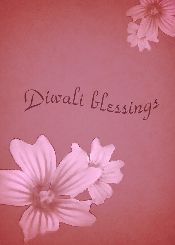 Flowers diwali - diwali card