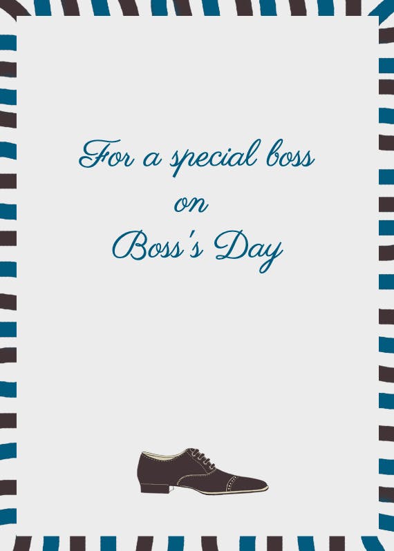For a special boss - holidays card