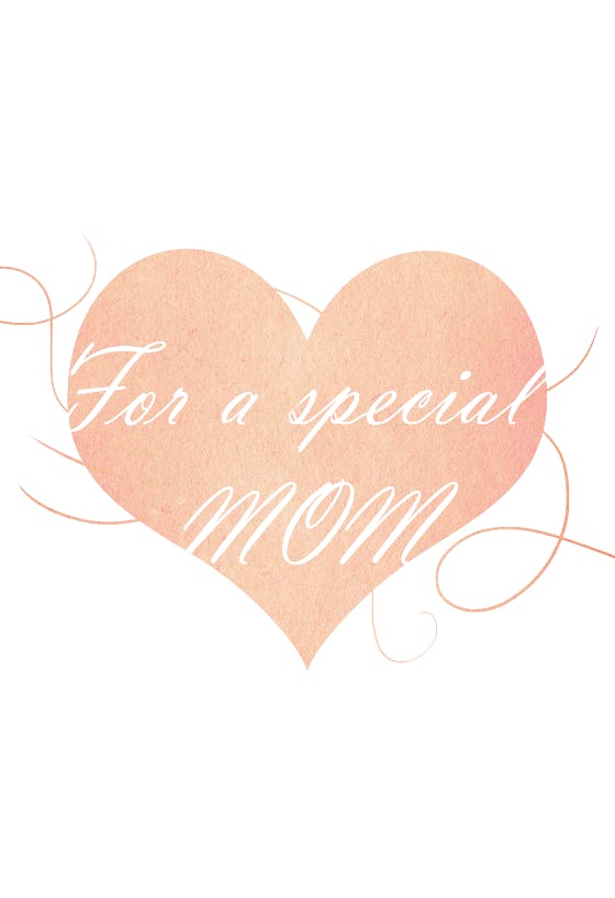 For a special mom -  tarjeta del día de la madre