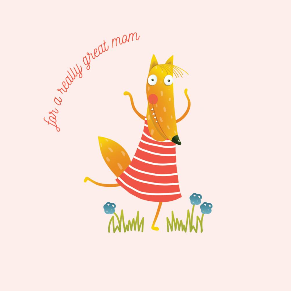 Foxy mama -  tarjeta del día de la madre