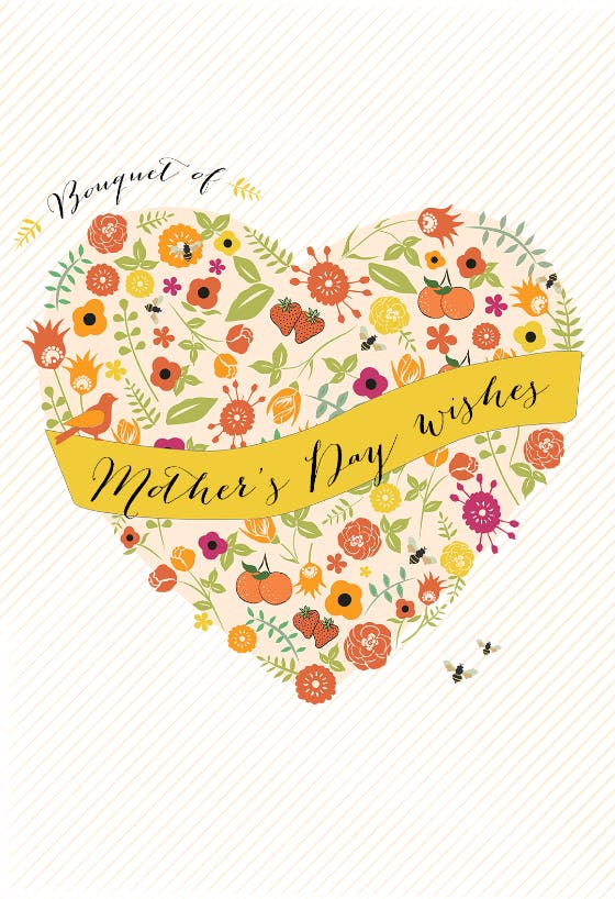 Fragrant heart -  tarjeta del día de la madre