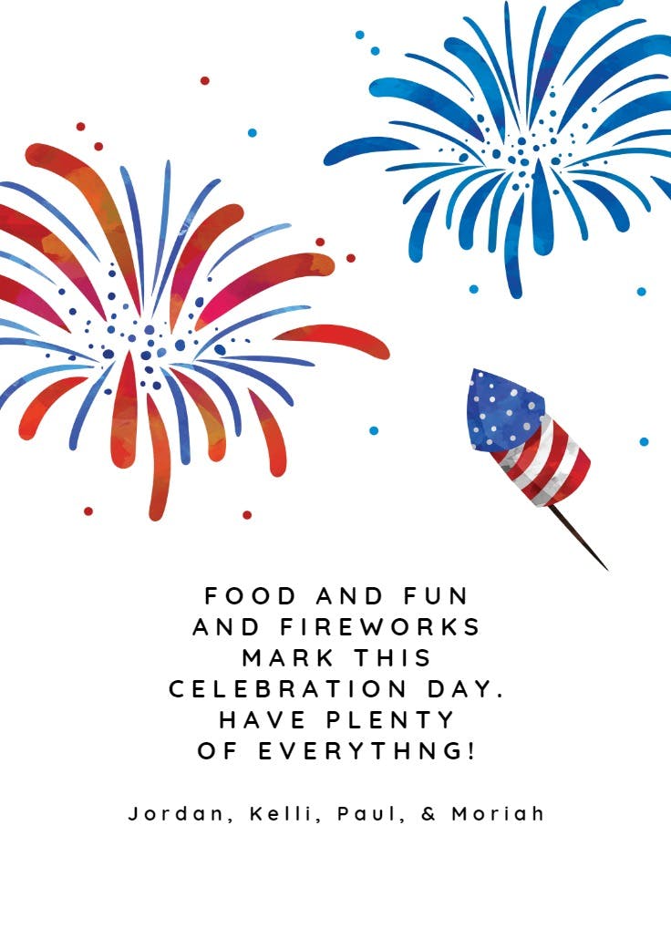 Freedom celebration - 4th of july greeting card