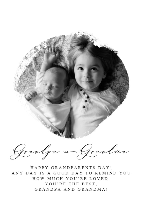 Freeform frame - grandparents day card