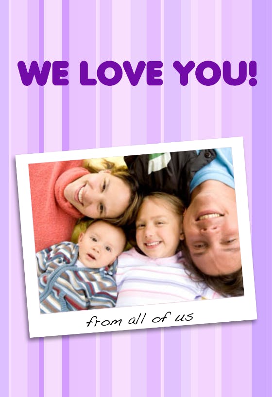 From all of us - grandparents day card