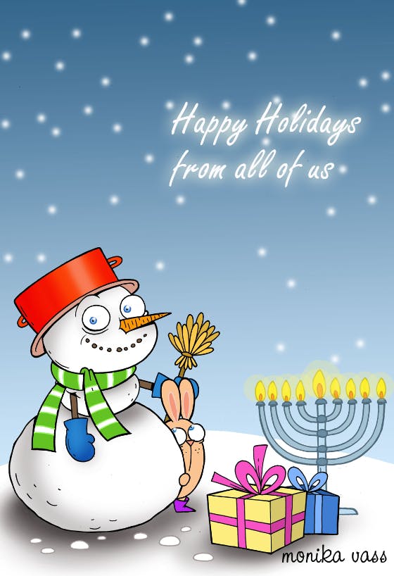 From all of us - hanukkah card