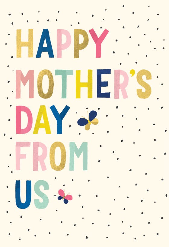 From us - mother's day card