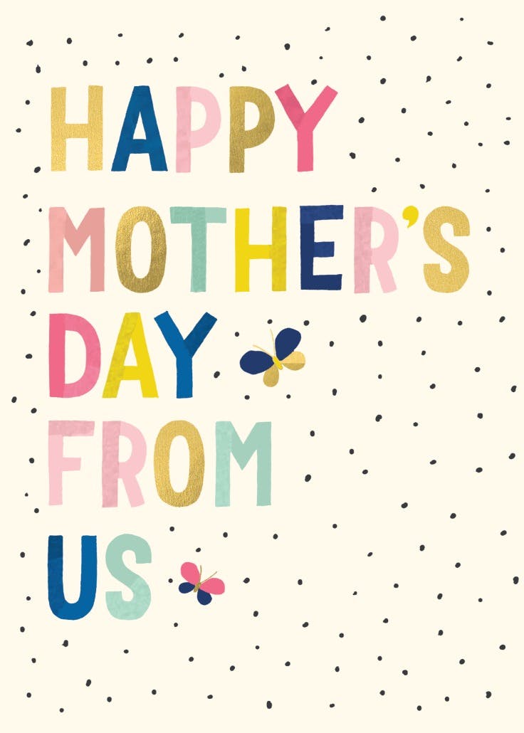 From us - mother's day card