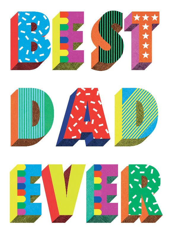 Full of colors - father's day card