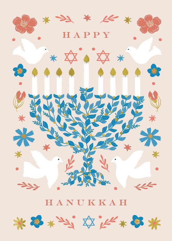 Full of light - hanukkah card