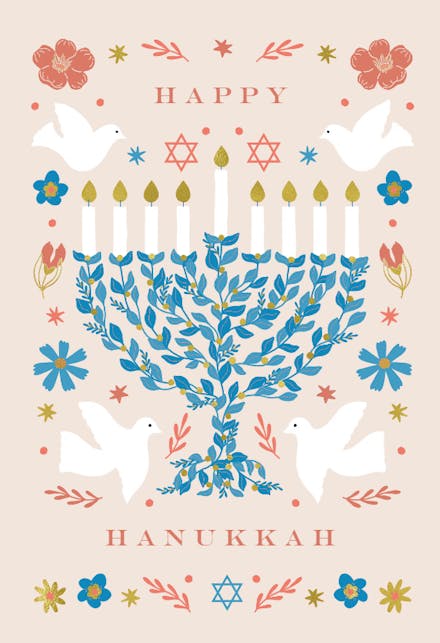 Full of light - Tarjeta de Hannukah