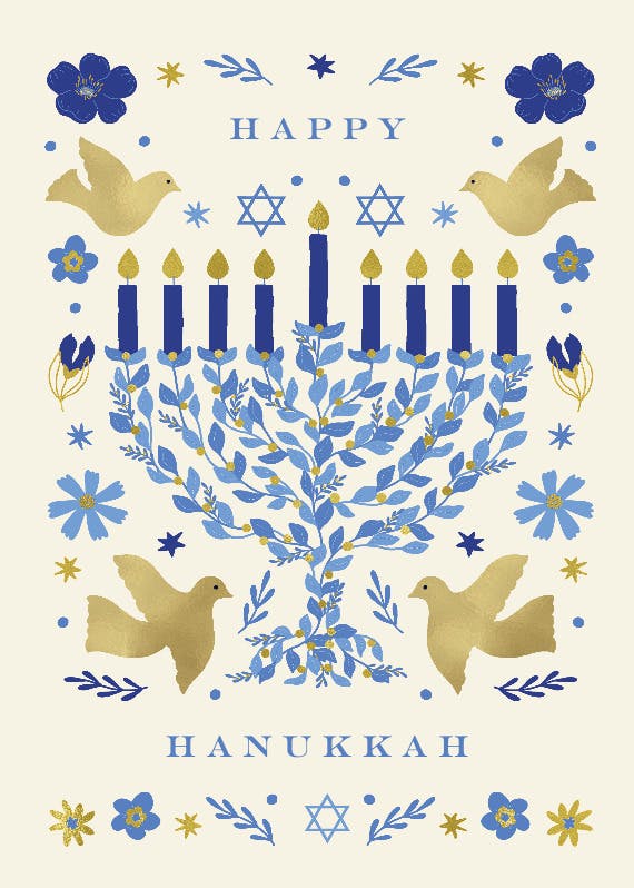 Full of light - hanukkah card